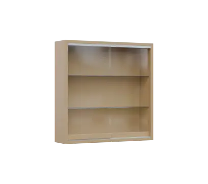 RE VT - 600 vitrína, 600x600x150, pískově žlutá RE VT - 600 vitrína, 600x600x150, pískově žlutá